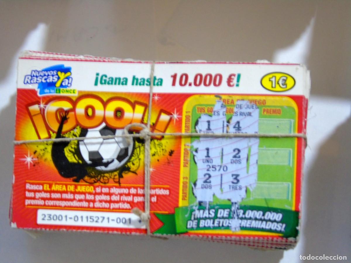 Cupones ONCE: GOL DE LA ONCE TODA LA NUMERACION DEL 001 AL 100