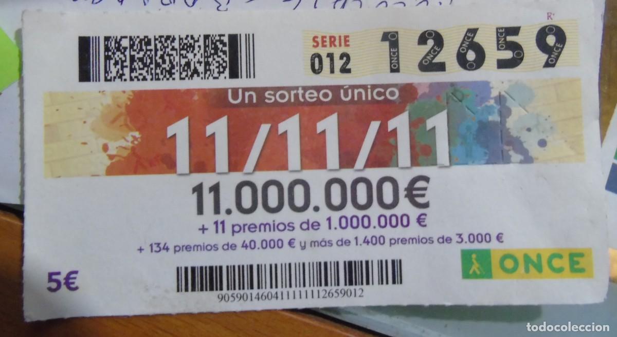 Cupones ONCE: CUPON DE LA ONCE SORTEO DIA 11/11/11 DIA ONCE DEL MES ONCE DEL A&Ntilde;O 2011