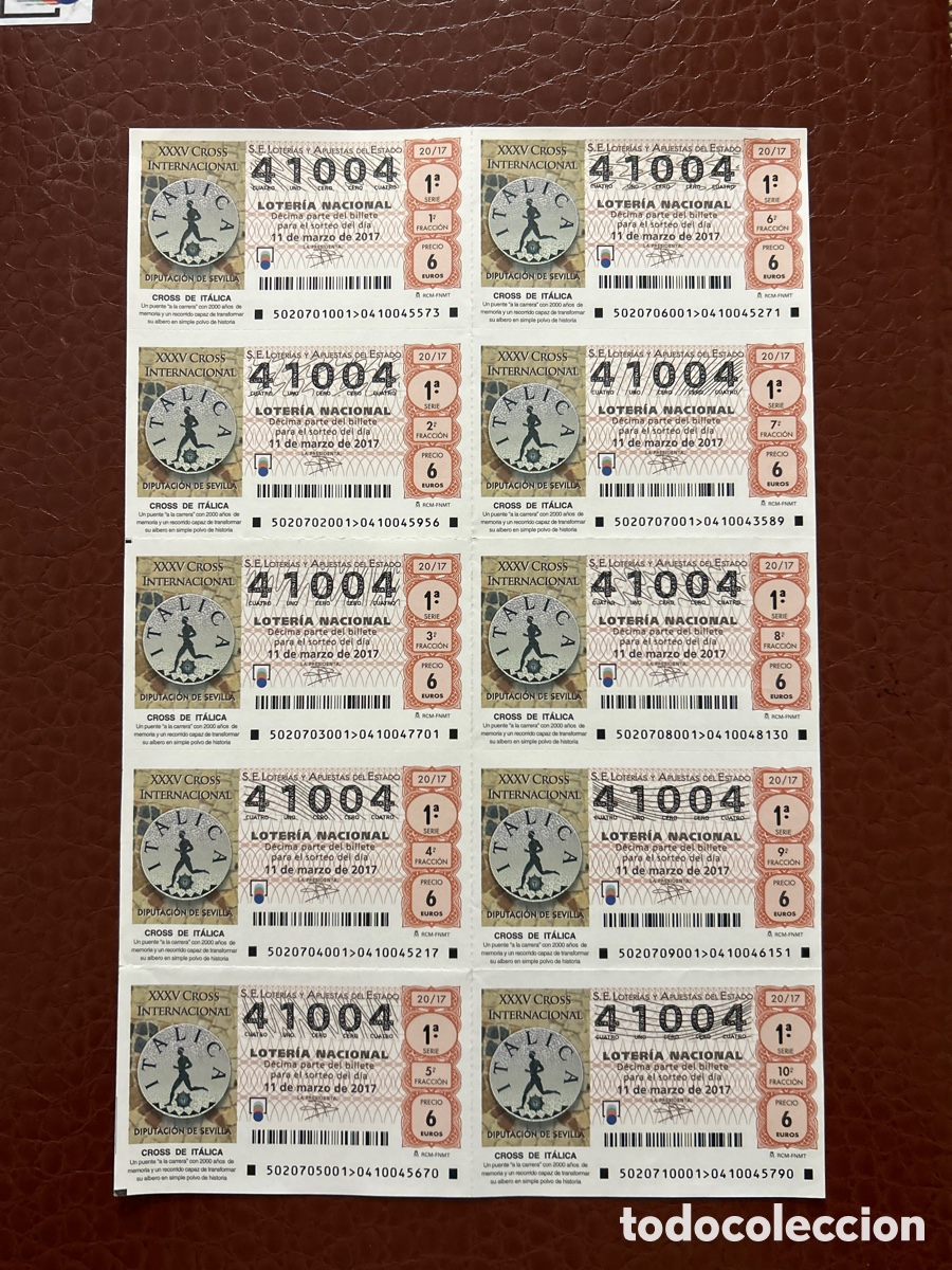 Cupones ONCE: Loteria A&ntilde;o 2017 Sorteo 20 Billete completo - Foto 1