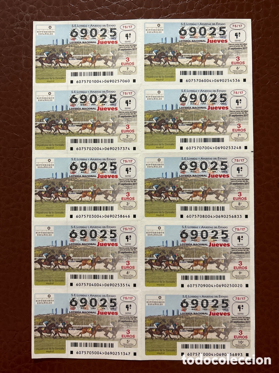 Cupones ONCE: Loteria A&ntilde;o 2017 Sorteo 75 Billete completo - Foto 1