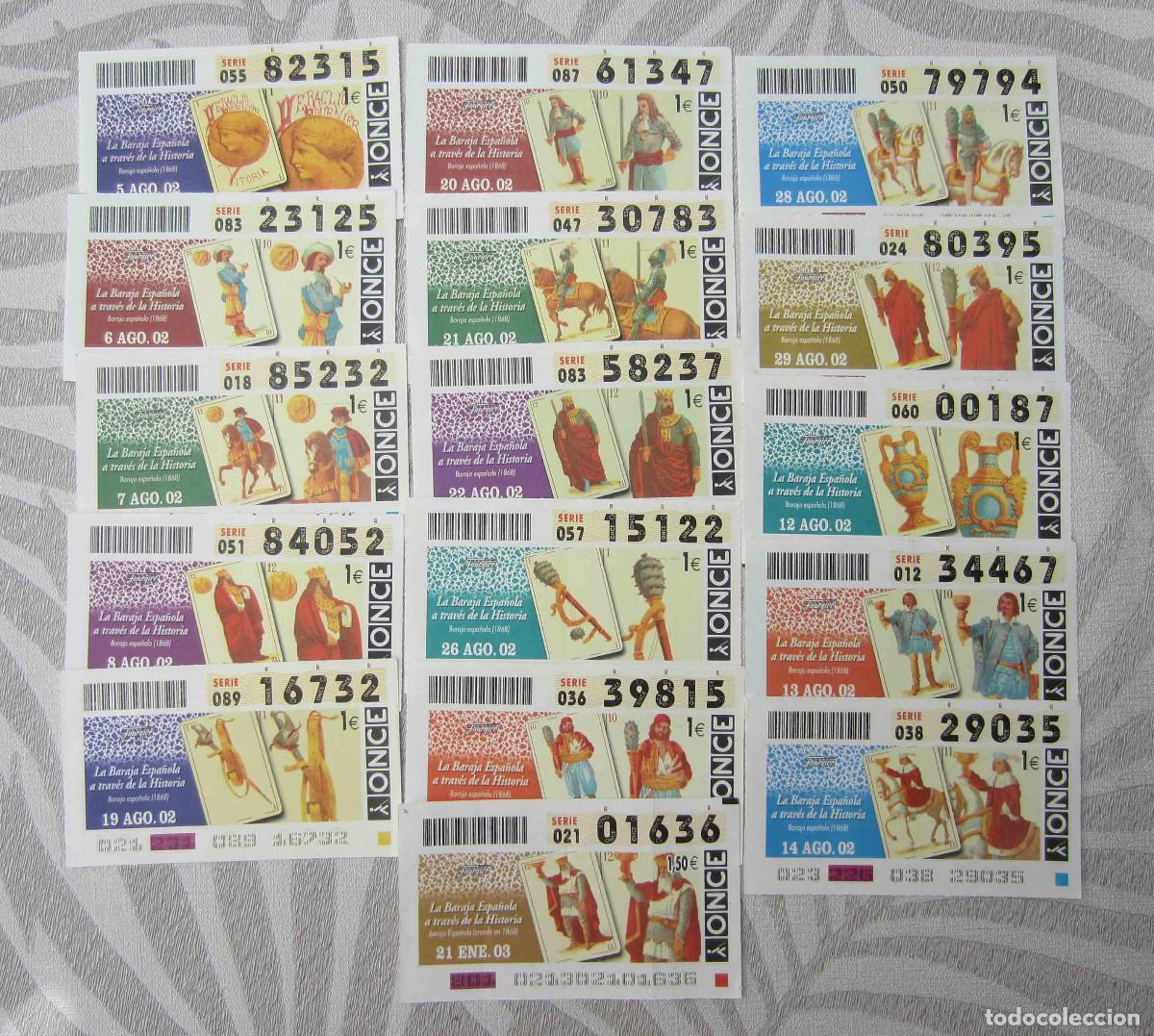 Cupones ONCE: CUPONES ONCE LA BARAJA ESPA&Ntilde;OLA 2002 - Foto 2