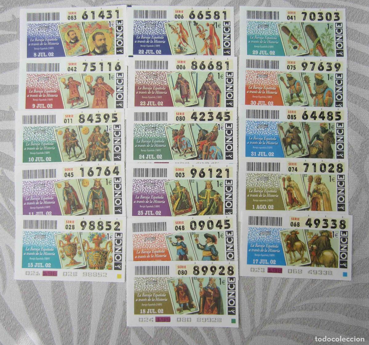 Cupones ONCE: CUPONES ONCE LA BARAJA ESPA&Ntilde;OLA 2002 - Foto 4