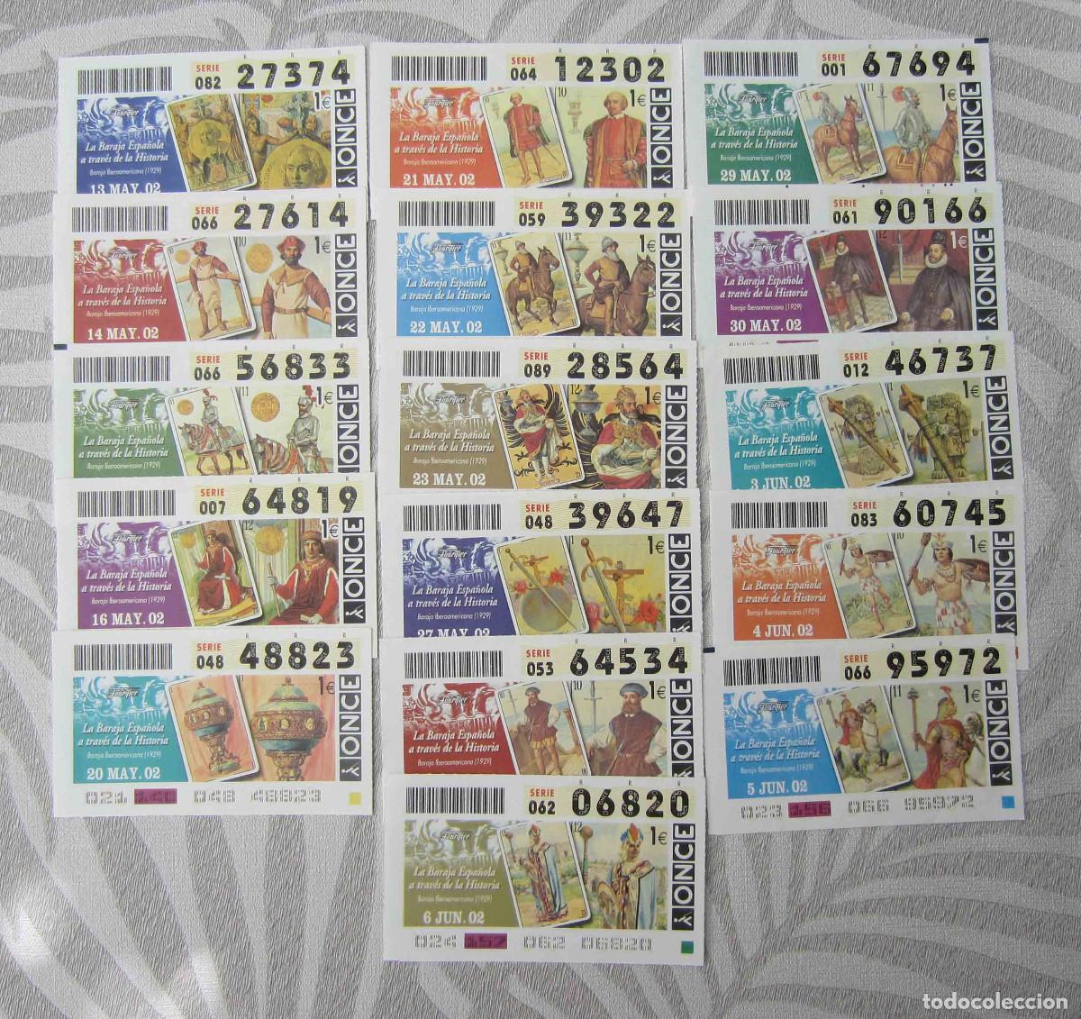 Cupones ONCE: CUPONES ONCE LA BARAJA ESPA&Ntilde;OLA 2002 - Foto 5