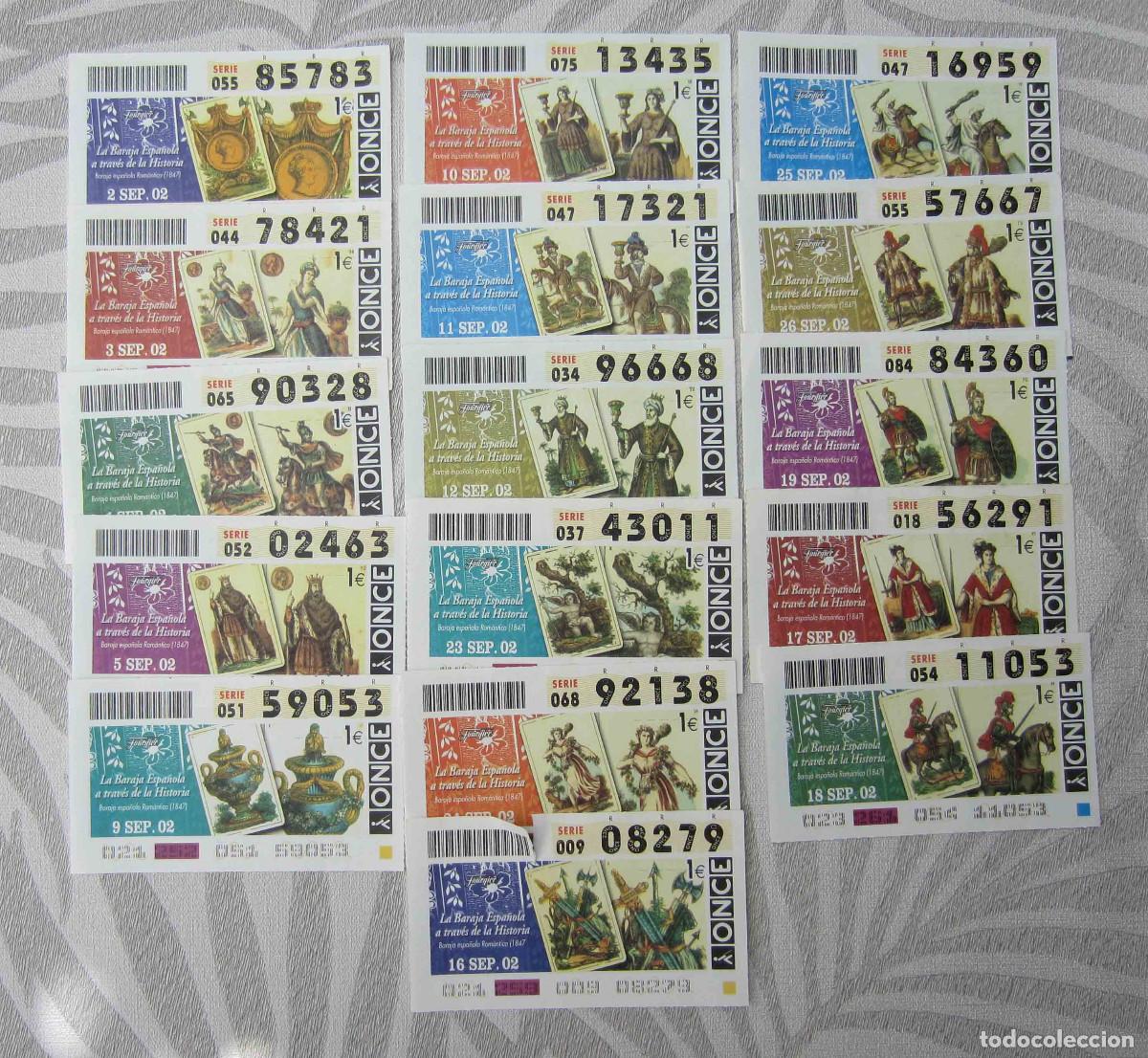 Cupones ONCE: CUPONES ONCE LA BARAJA ESPA&Ntilde;OLA 2002 - Foto 8