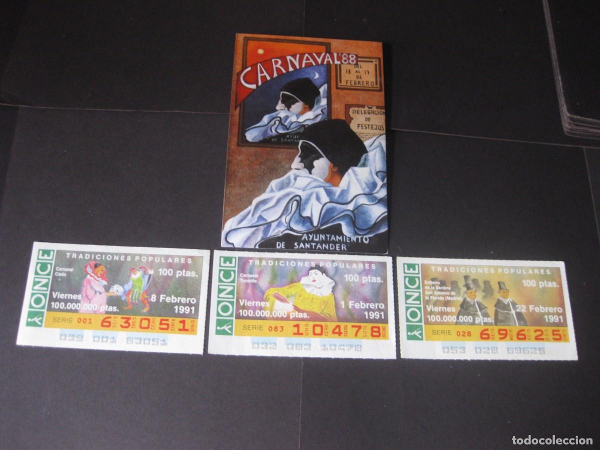 Cupones ONCE: 3 CUPONES DE LA ONCE RELACIONADOS CON EL CARNAVAL - Foto 1