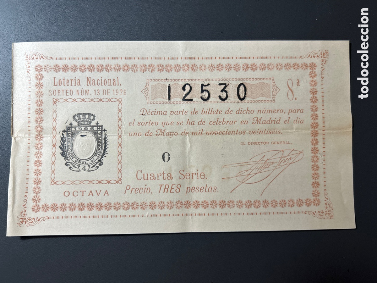 Cupones ONCE: Loteria A&ntilde;o 1927 Sorteo 13 - Foto 1