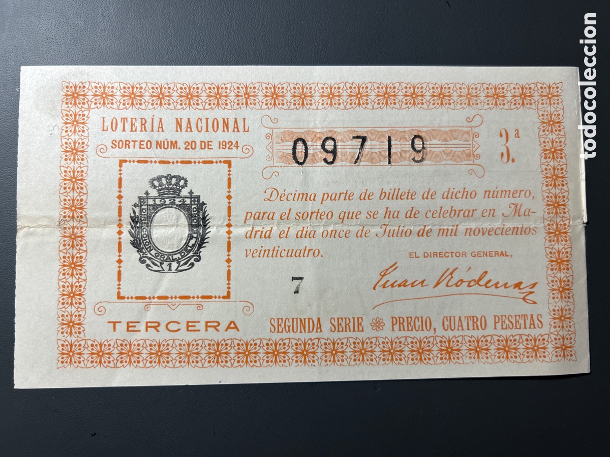 Cupones ONCE: Loteria A&ntilde;o 1924 Sorteo 20 - Foto 1