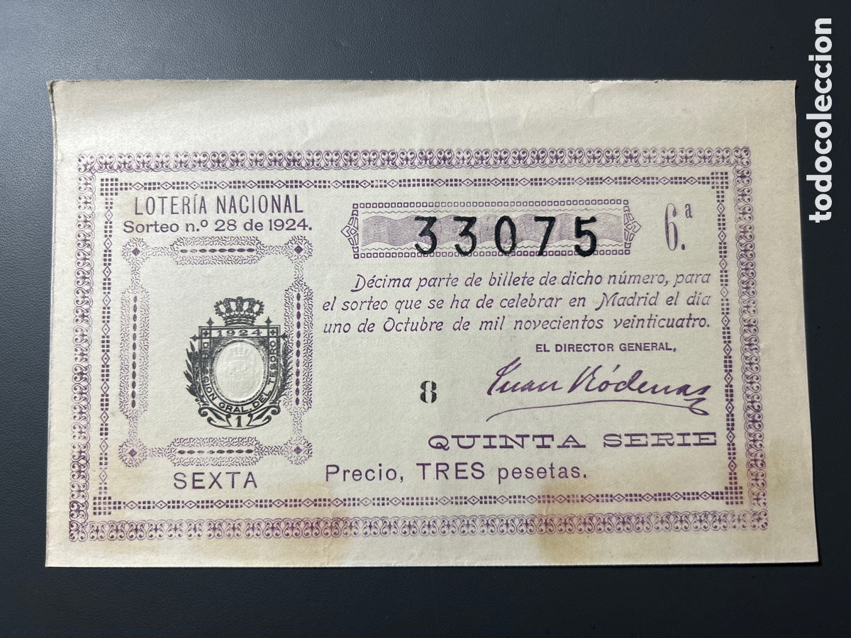 Cupones ONCE: Loteria A&ntilde;o 1924 Sorteo 28 - Foto 1