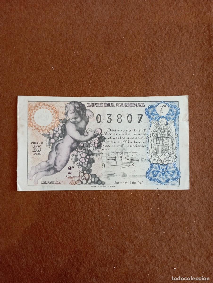 Cupones ONCE: Decimo loter&iacute;a nacionel 1942 sorteo n&ordm; 1