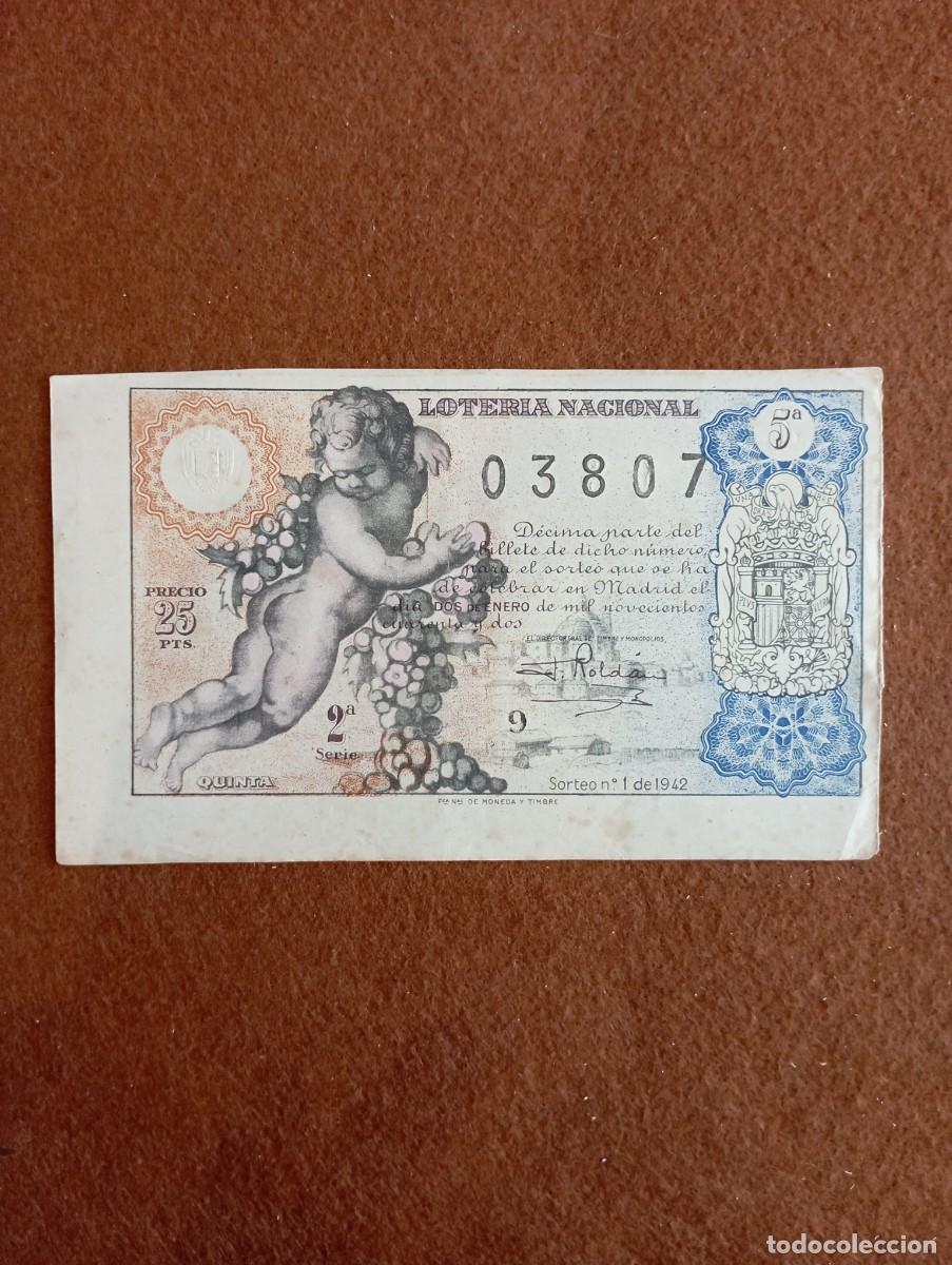 Cupones ONCE: Decimo loter&iacute;a nacionel 1942 sorteo n&ordm; 1