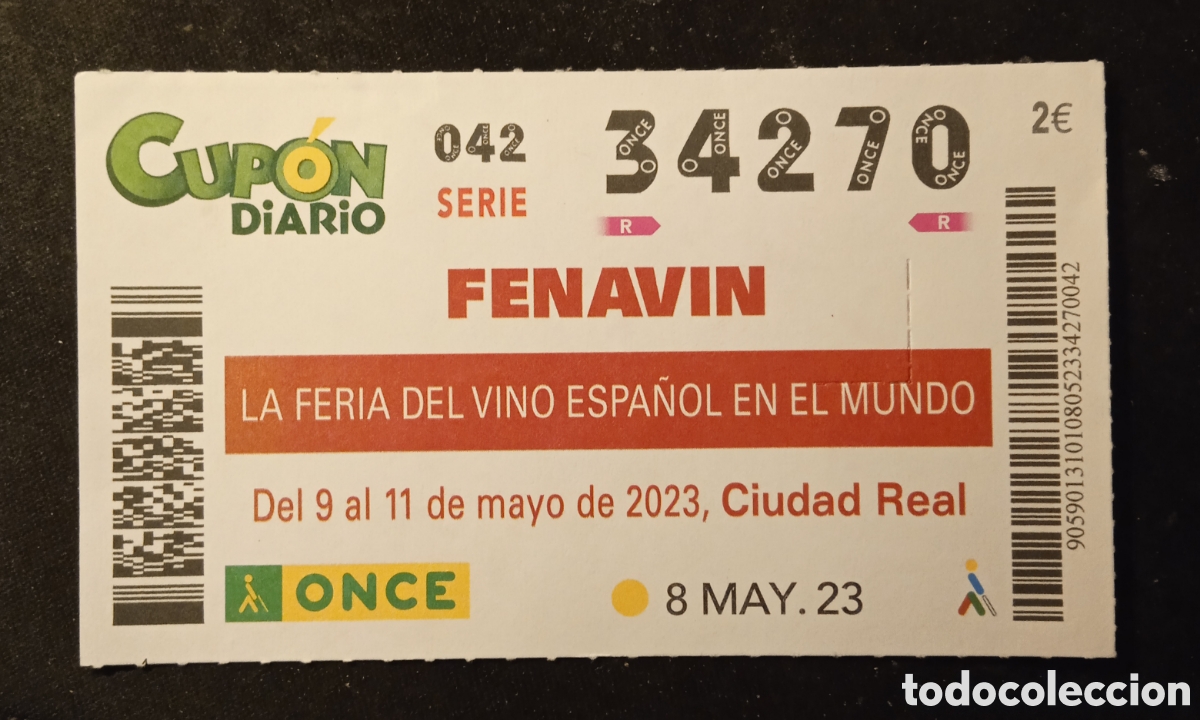 Cupones ONCE: N&deg; 35270 (8/MAYO/2023)-CIUDAD REAL