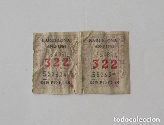 Cupones ONCE: DOS CUPONES ONCE - 6 ABRIL 1964 - Foto 1