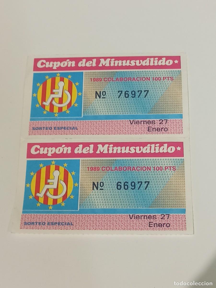 Cupones ONCE: Lote cupon del minusv&aacute;lido 1989 - Foto 3