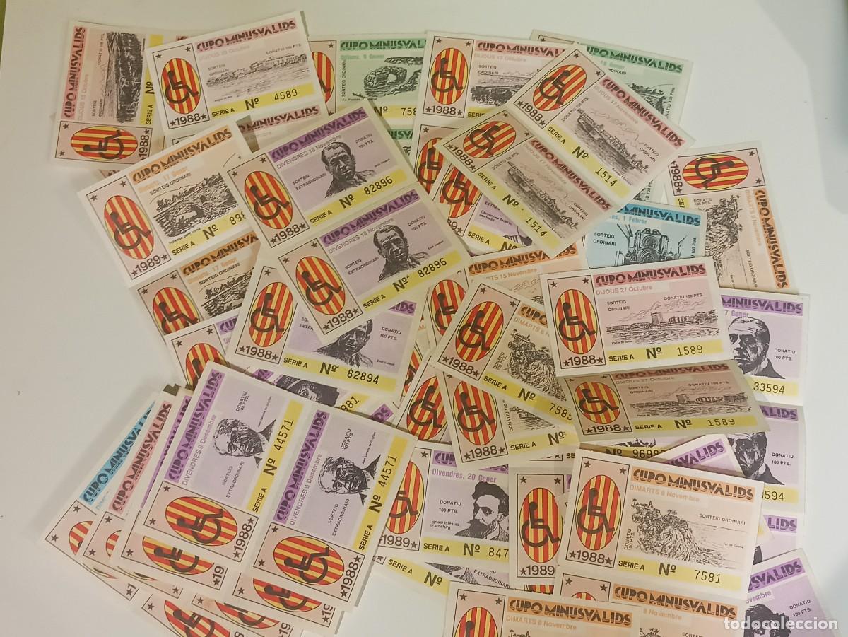 Cupones ONCE: Lote cupo minusv&aacute;lids 1988 y 1989 - Foto 1