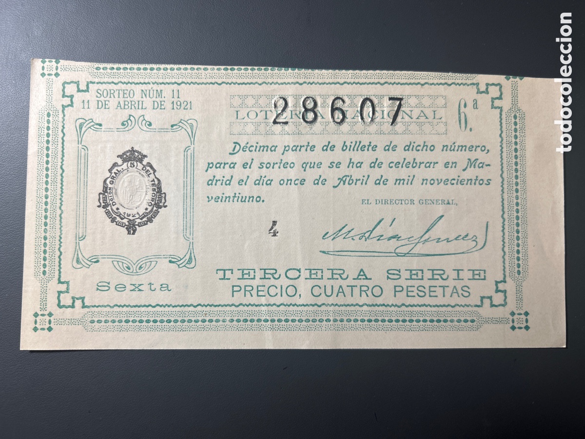 Cupones ONCE: Loteria A&ntilde;o 1921 Sorteo 11 - Foto 1