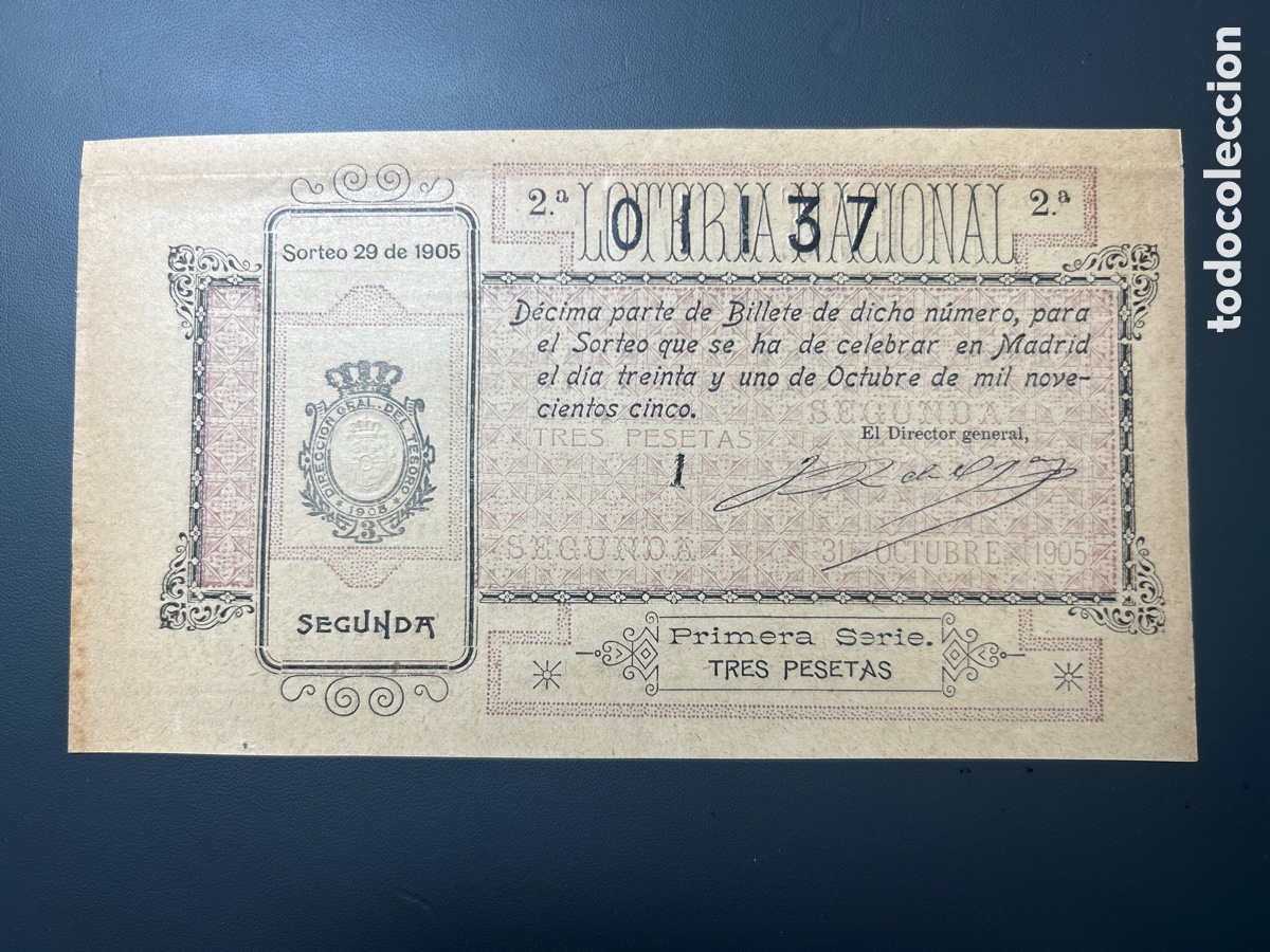 Cupones ONCE: Loteria A&ntilde;o 1905 Sorteo 29 - Foto 1