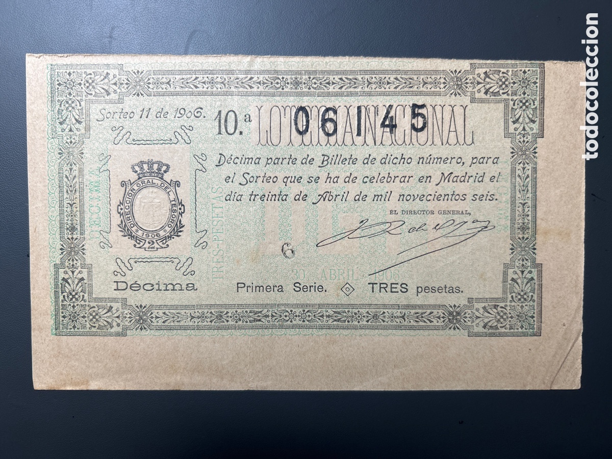 Cupones ONCE: Loteria A&ntilde;o 1906 Sorteo 11 - Foto 1
