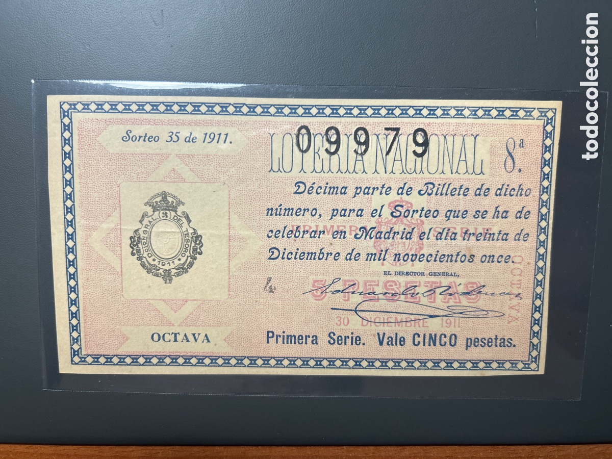 Cupones ONCE: Loteria A&ntilde;o 1911 Sorteo 35 - Foto 1