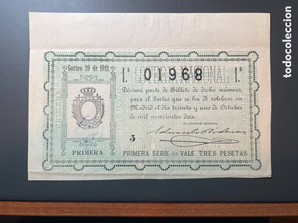 Cupones ONCE: Loteria A&ntilde;o 1912 Sorteo 29 - Foto 1
