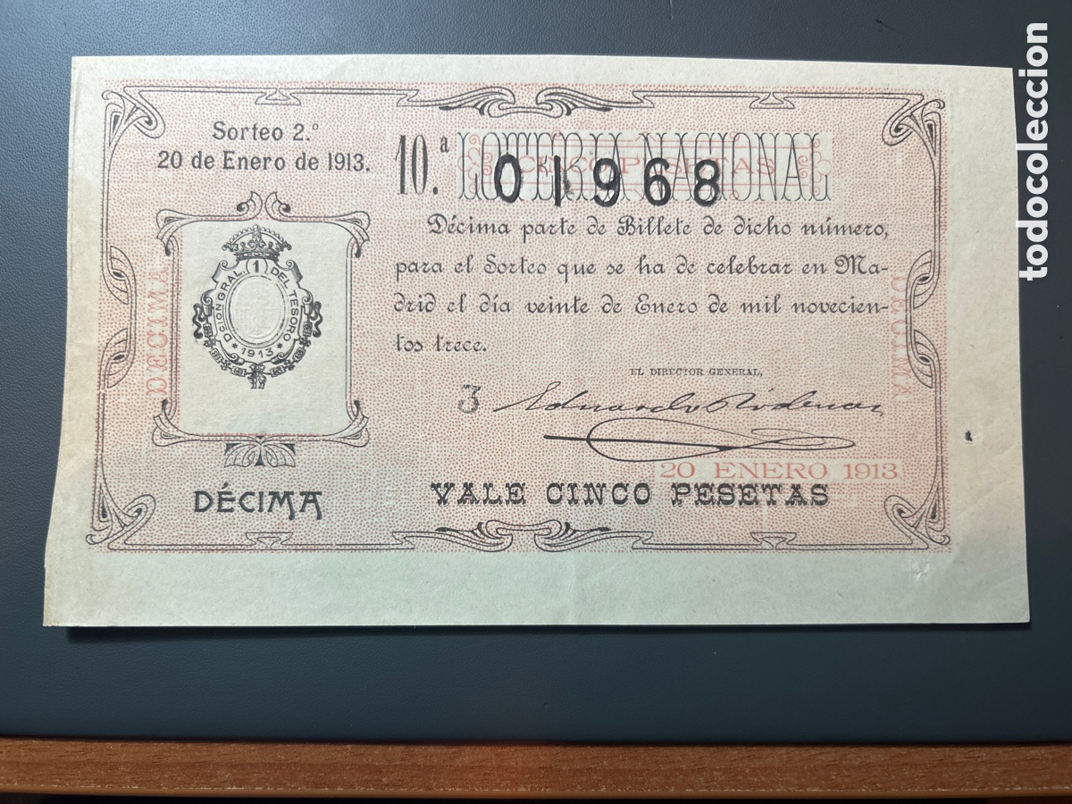 Cupones ONCE: Loteria A&ntilde;o 1913 Sorteo 2 - Foto 1