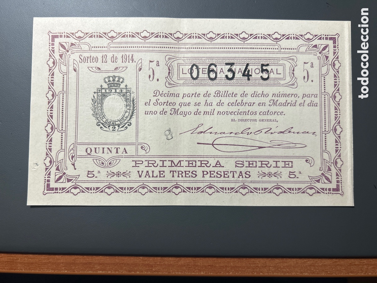 Cupones ONCE: Loteria A&ntilde;o 1914 Sorteo 12 - Foto 1