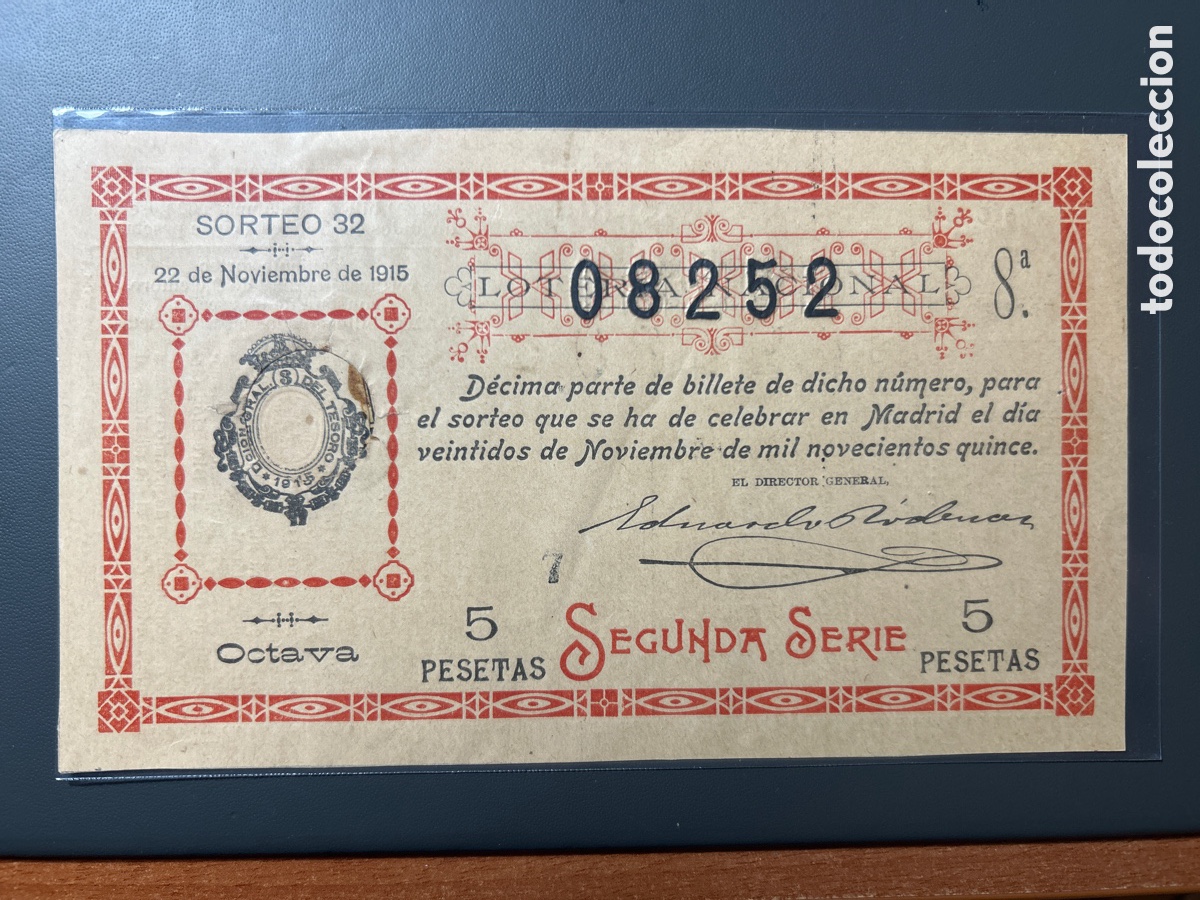 Cupones ONCE: Loteria A&ntilde;o 1915 Sorteo 32 - Foto 1