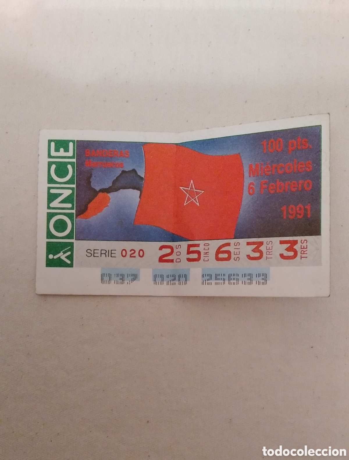 Cupones ONCE: Cupones la ONCE 6 febrero 1991 - Foto 1
