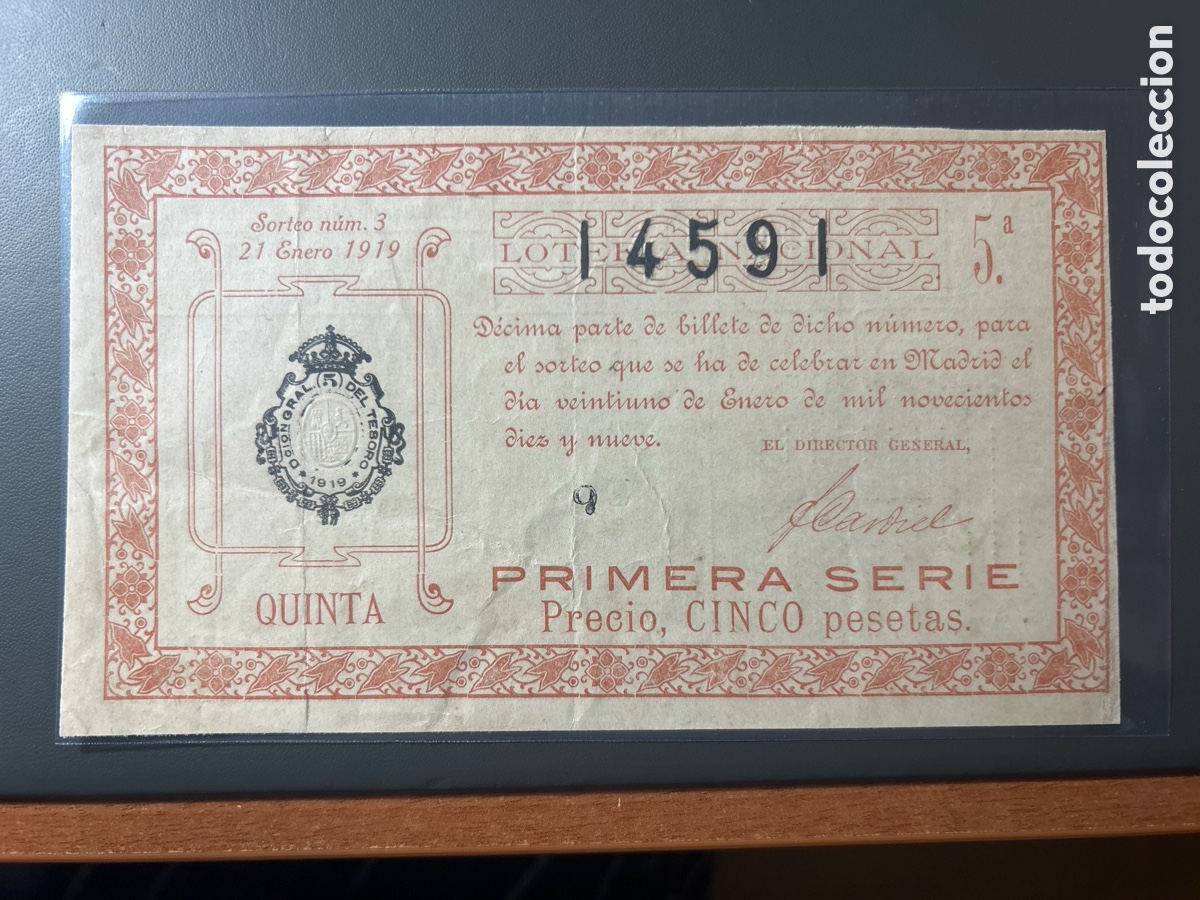 Cupones ONCE: Loteria A&ntilde;o 1919 Sorteo 3 - Foto 1