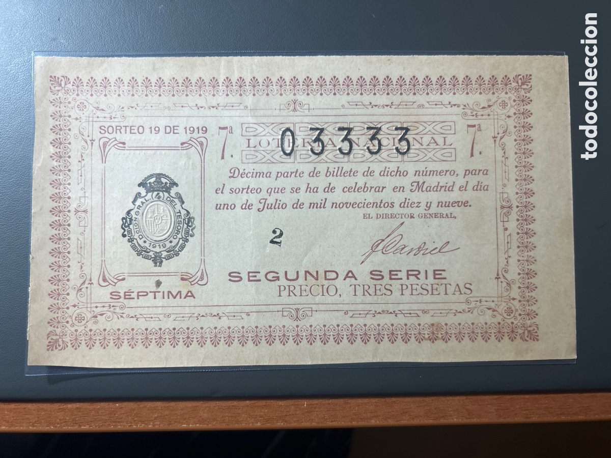 Cupones ONCE: Loteria A&ntilde;o 1919 Sorteo 19 - Foto 1