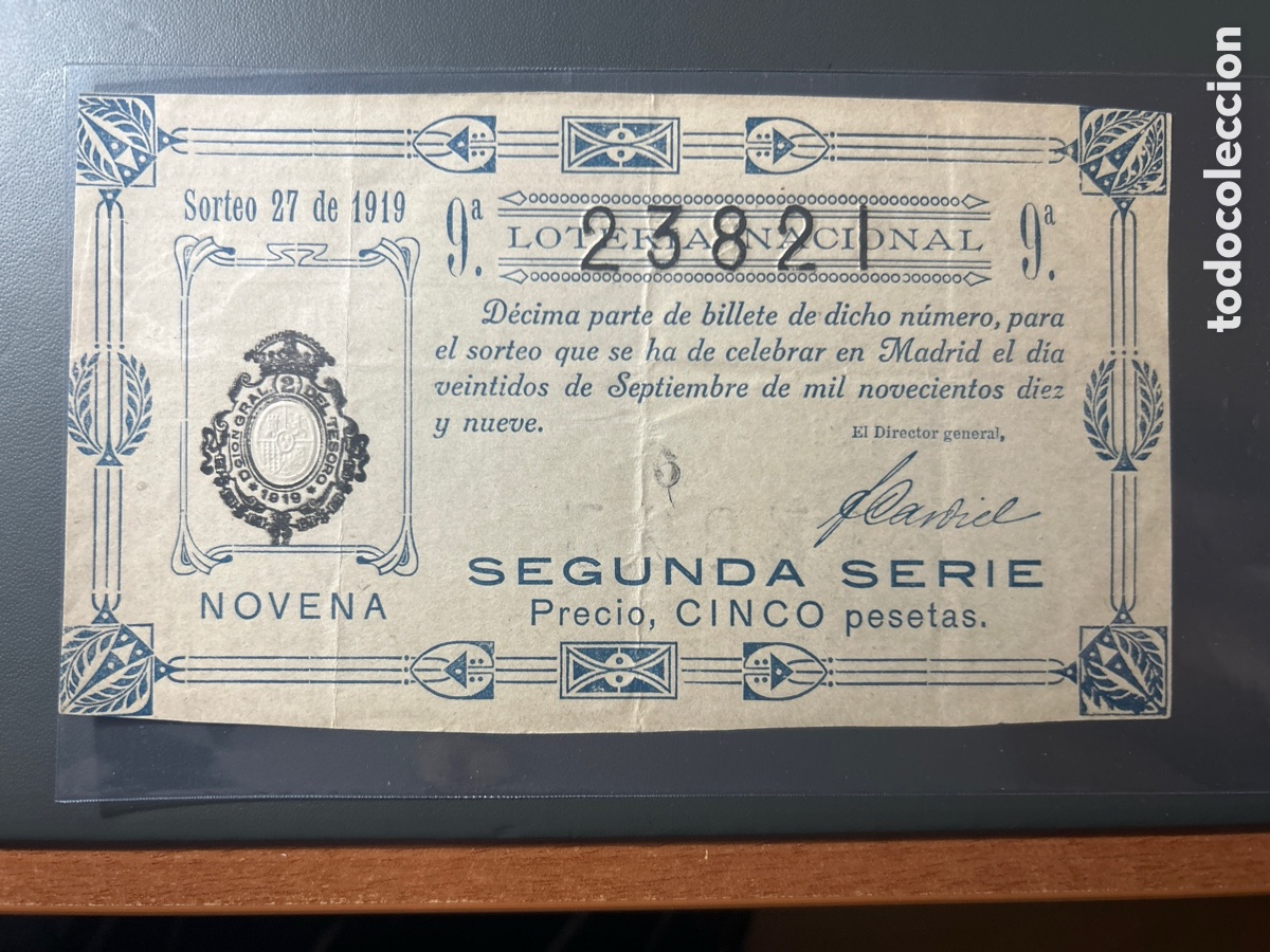 Cupones ONCE: Loteria A&ntilde;o 1919 Sorteo 27 - Foto 1
