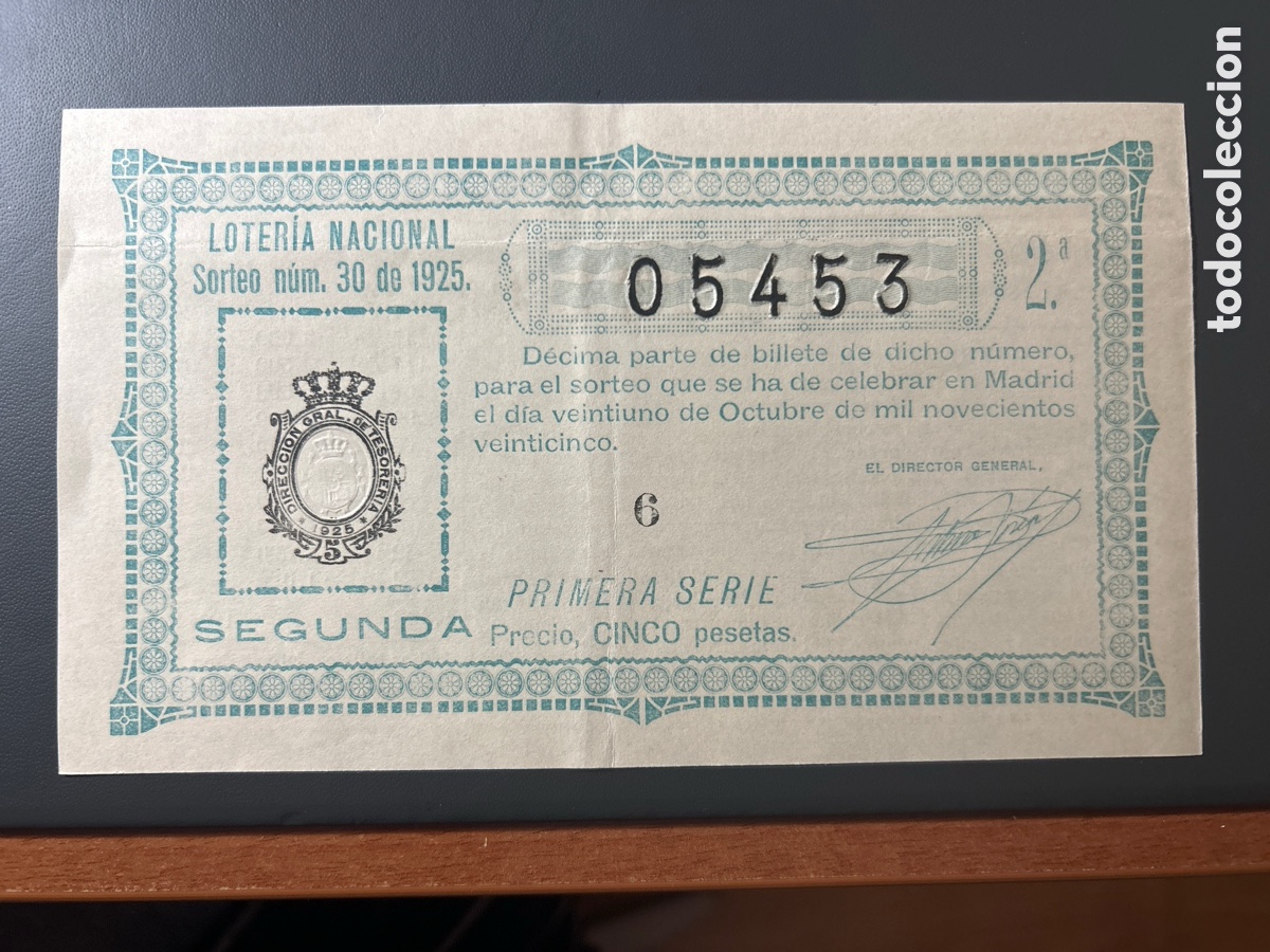Cupones ONCE: Loteria A&ntilde;o 1925 Sorteo 30 - Foto 1