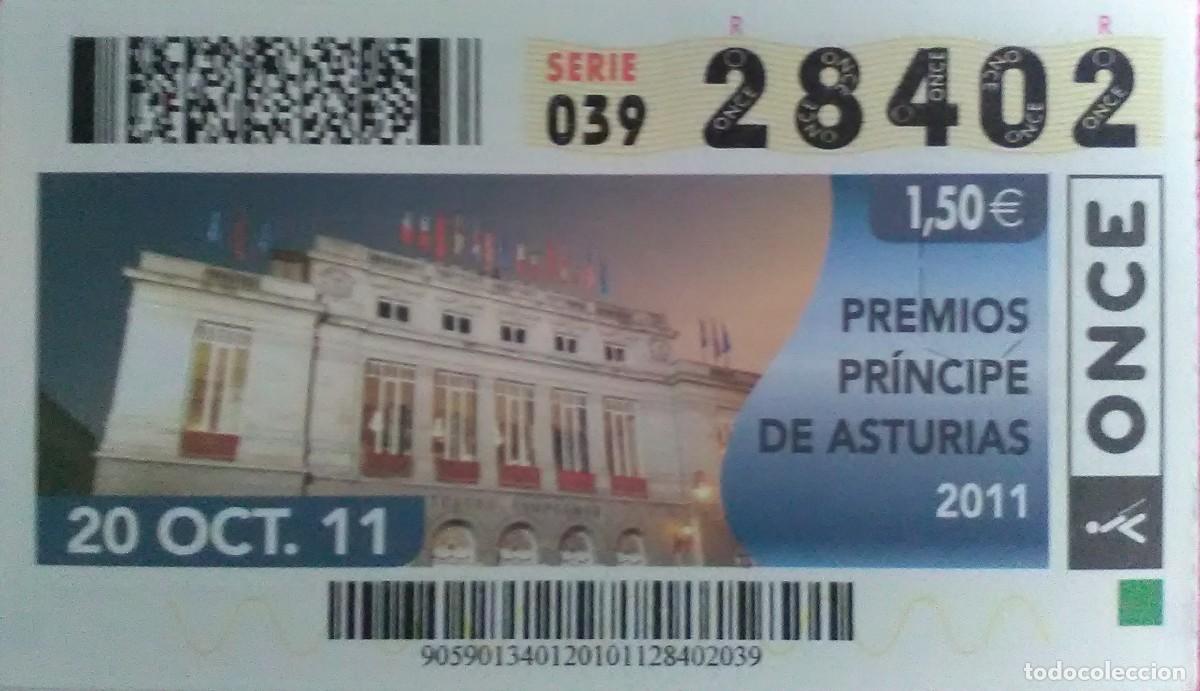 Cupones ONCE: PREMIOS PRINCIPE DE ASTURIAS 2011 - Foto 1