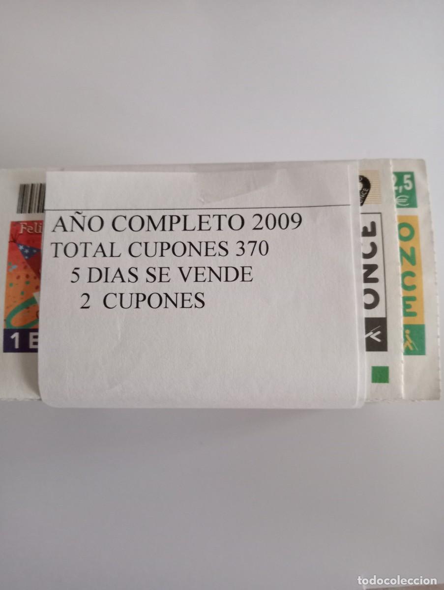 Cupones ONCE: A&Ntilde;O 2009 COMPLETO DE LA ONCE total 370 cupones - Foto 1