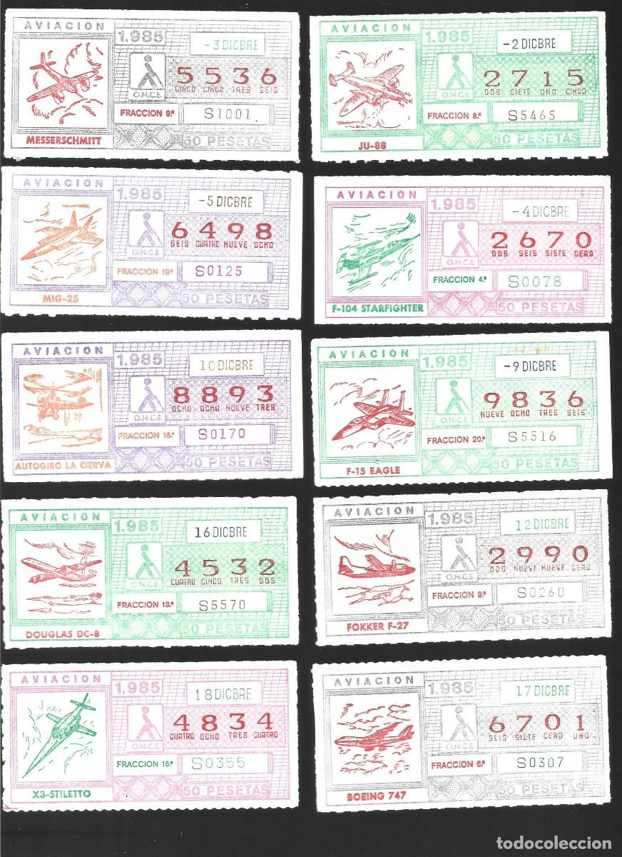 Cupones ONCE: 1 LOTE DE CUPONES DE LA ONCE 16 DIFERENTES MES DICIEMBRE DEL A&Ntilde;O 1985
