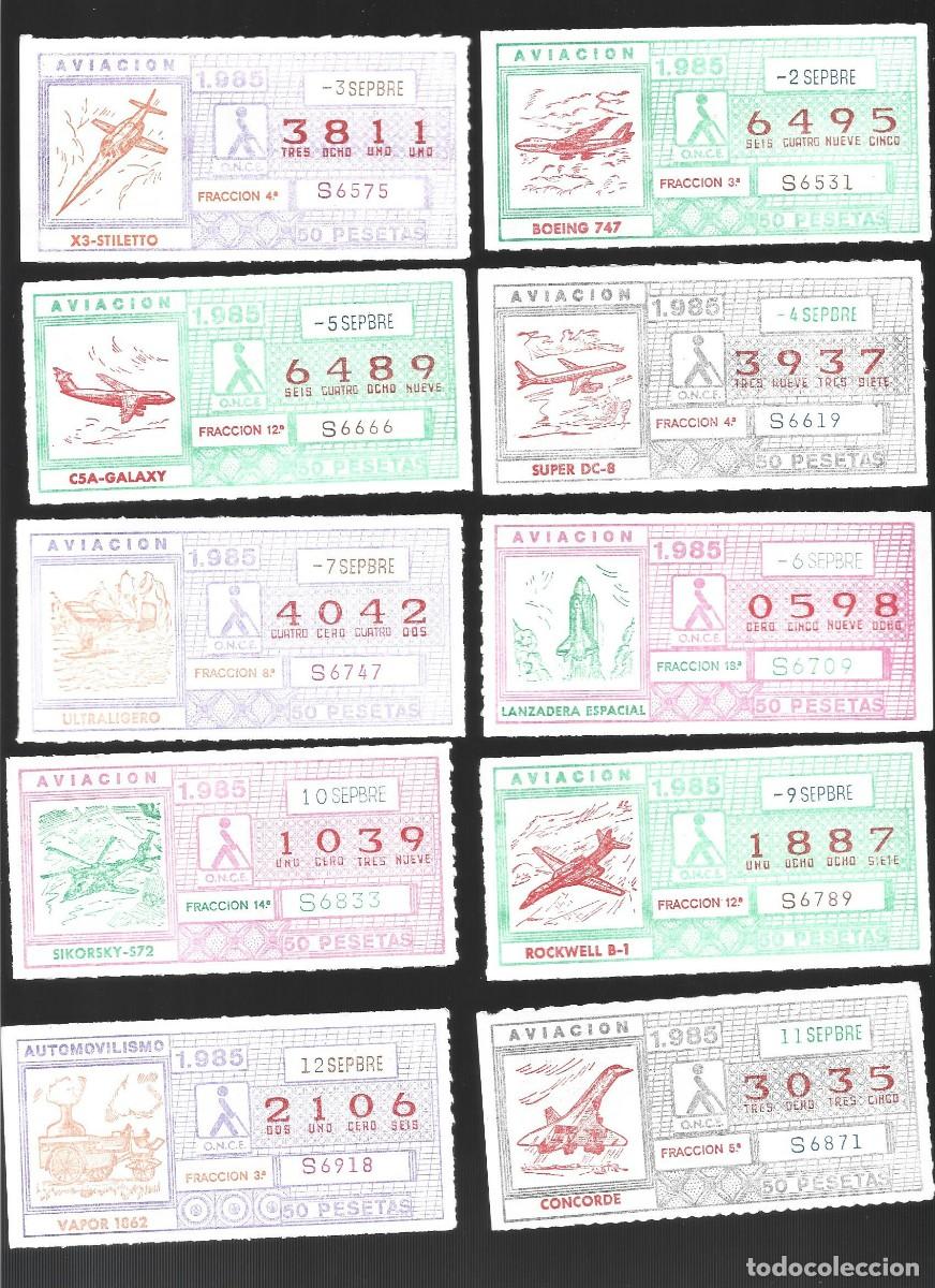 Cupones ONCE: 1 LOTE DE CUPONES DE LA ONCE 25 DIFERENTES MES SEPTIEMBRE DEL A&Ntilde;O 1985