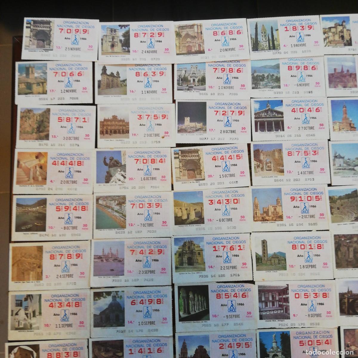 Cupones ONCE: Colecci&oacute;n 77 cupones once monumentos 1986 - Foto 2
