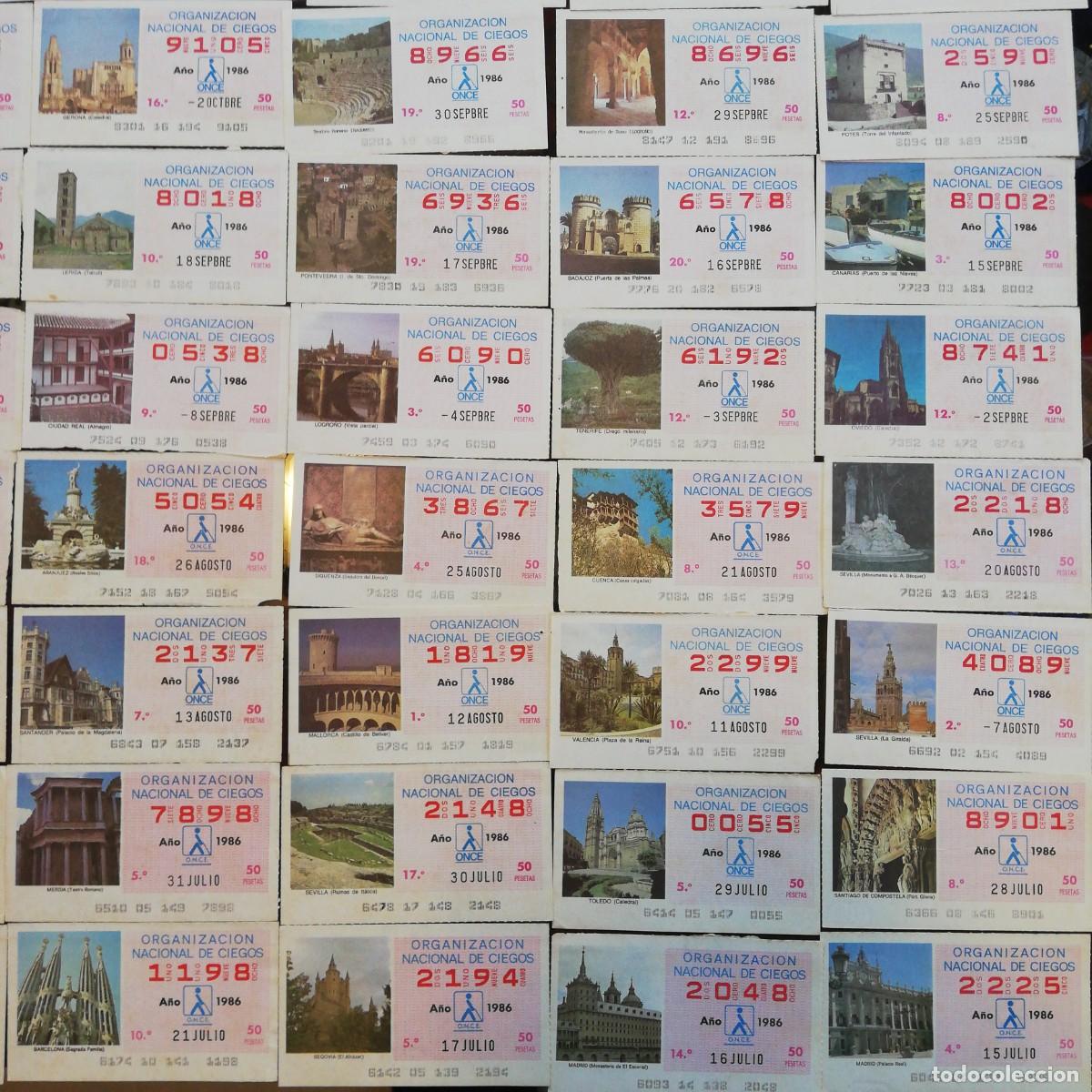 Cupones ONCE: Colecci&oacute;n 77 cupones once monumentos 1986 - Foto 5