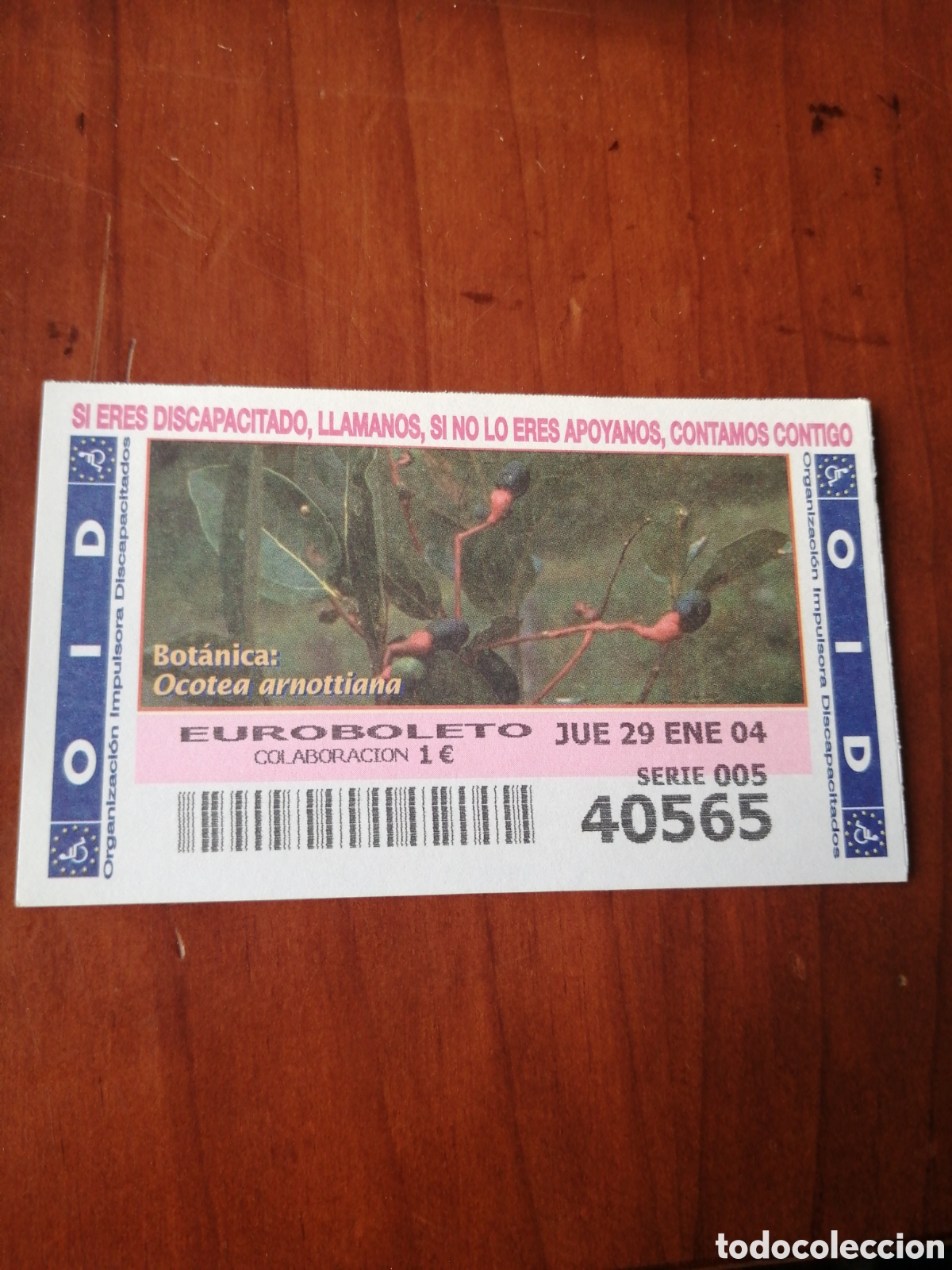 Cupones ONCE: CUPON ONCE : BOTANICA : OCOTEA ARNOTTIANA - Foto 1