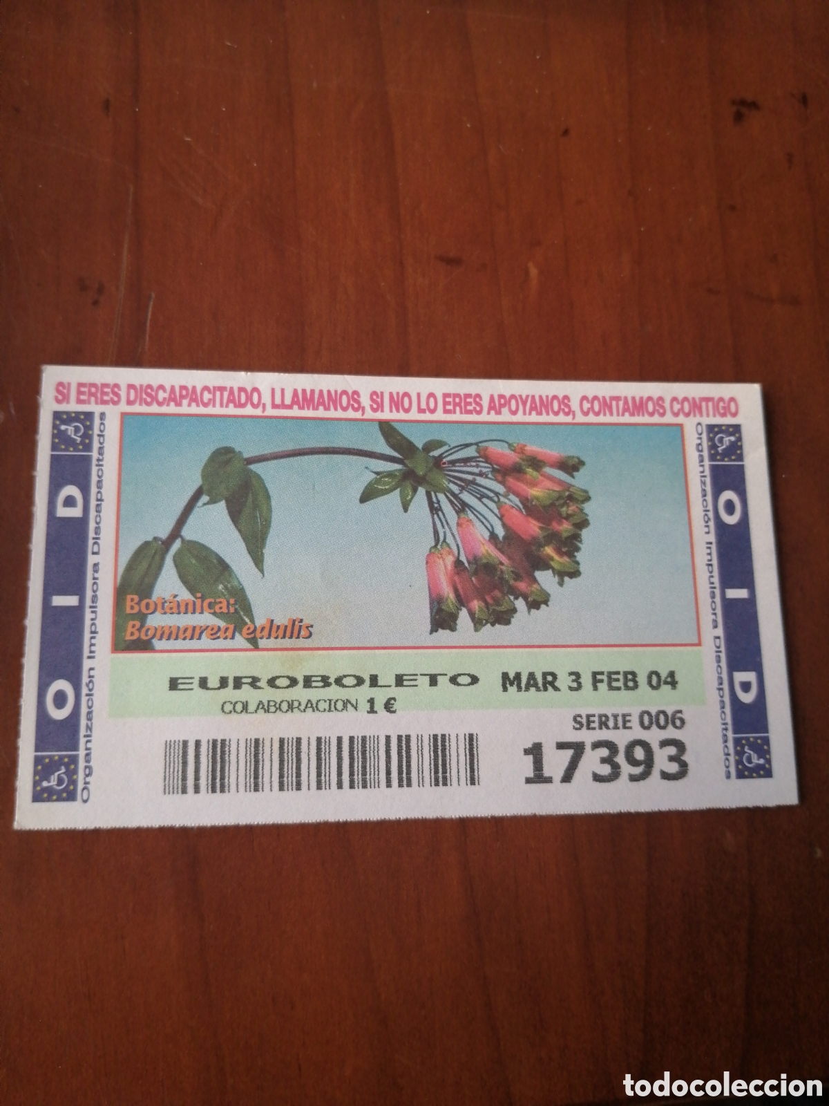 Cupones ONCE: CUPON ONCE : BOTANICA : BOMAREA EDULIS - Foto 1