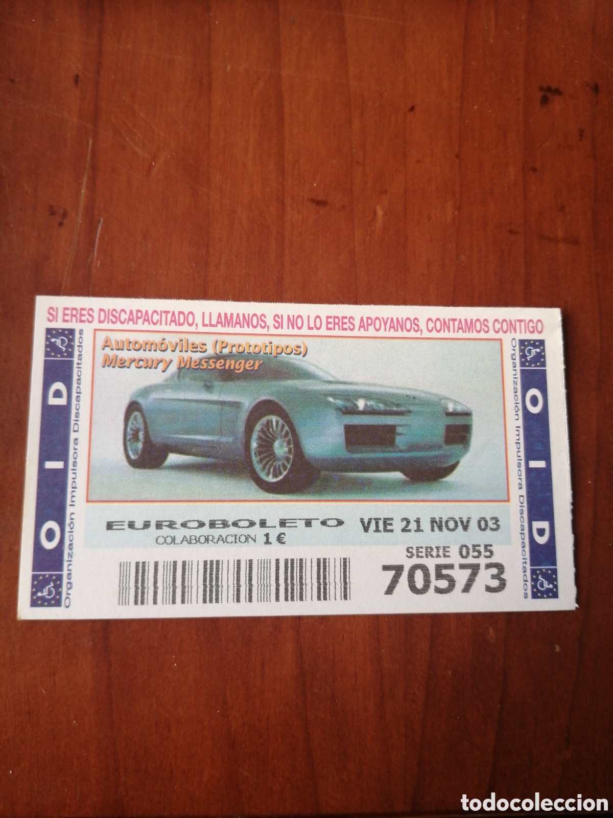 Cupones ONCE: CUPON ONCE : AUTOMOVILES ( PROTOTIPOS) : MERCURY MESSENGER - Foto 1