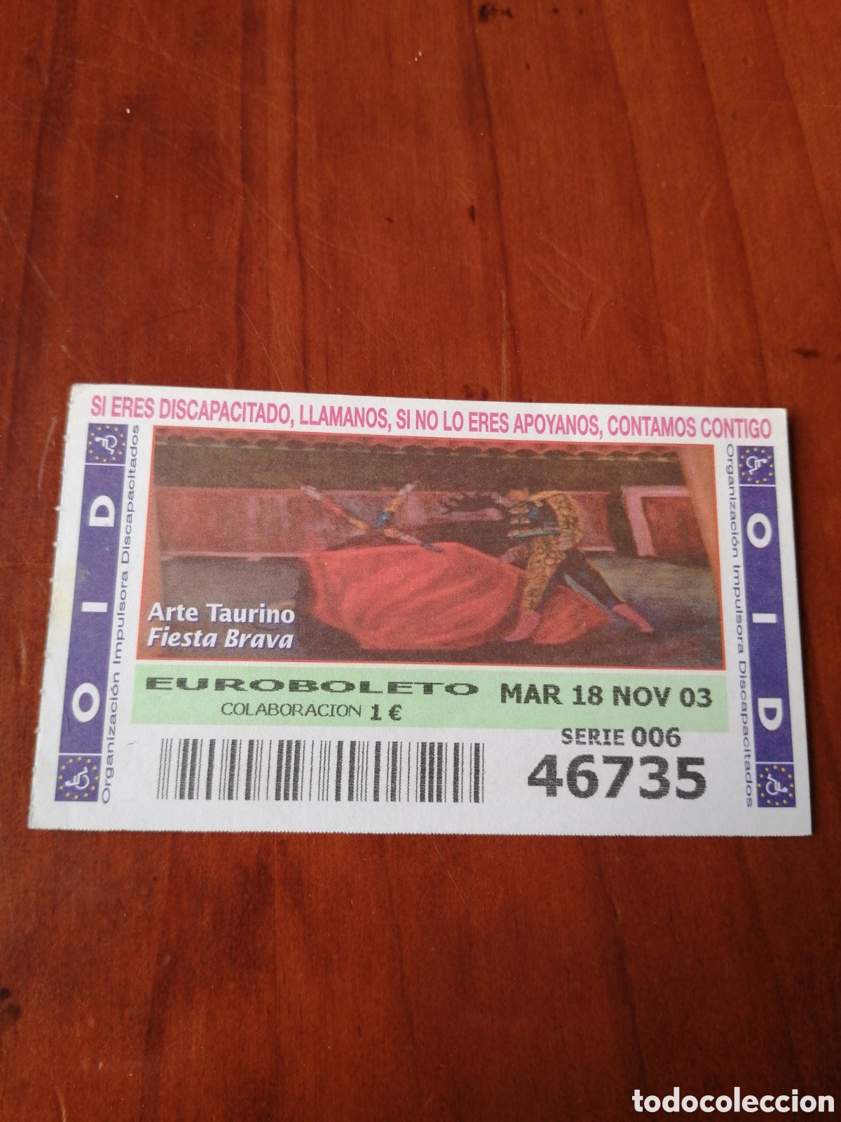 ONCE Coupons: CUPON ONCE : ARTE TAURINO : FIESTA BRAVA