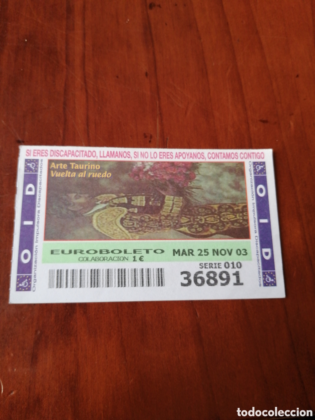 ONCE Coupons: CUPON ONCE : ARTE TAURINO : VUELTA AL RUEDO