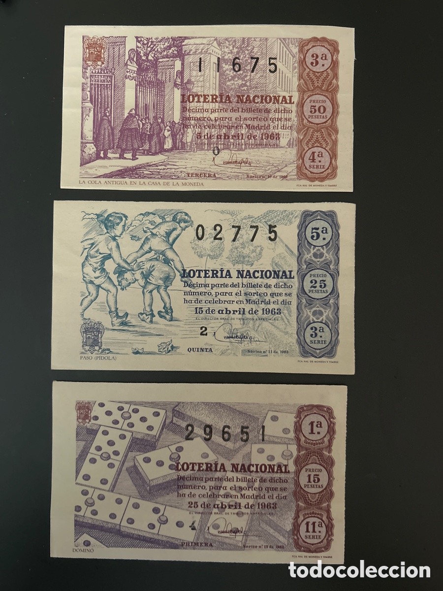 Cupones ONCE: Loteria A&ntilde;o 1963 Completo 36 Sorteos - Foto 4