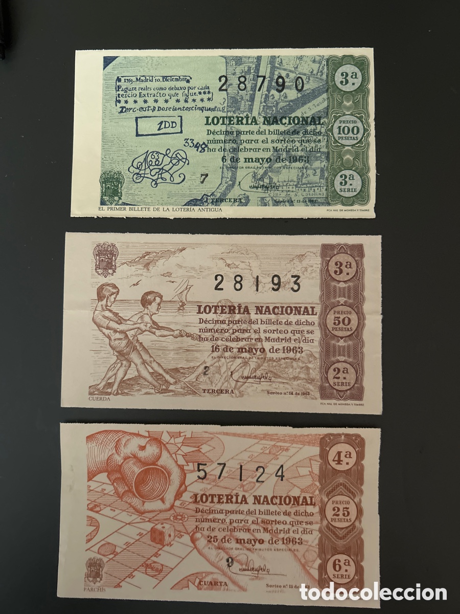 Cupones ONCE: Loteria A&ntilde;o 1963 Completo 36 Sorteos - Foto 5