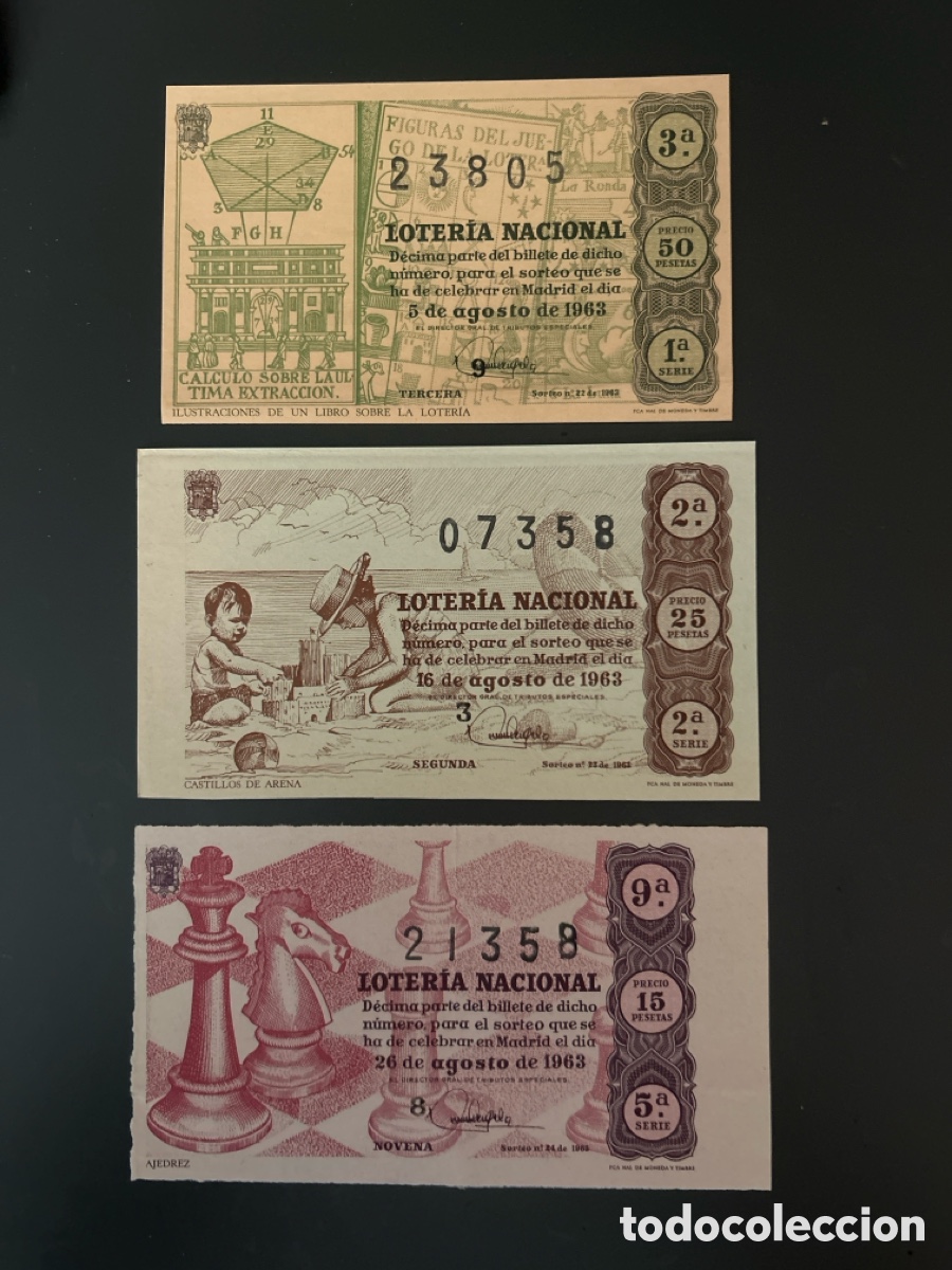 Cupones ONCE: Loteria A&ntilde;o 1963 Completo 36 Sorteos - Foto 8