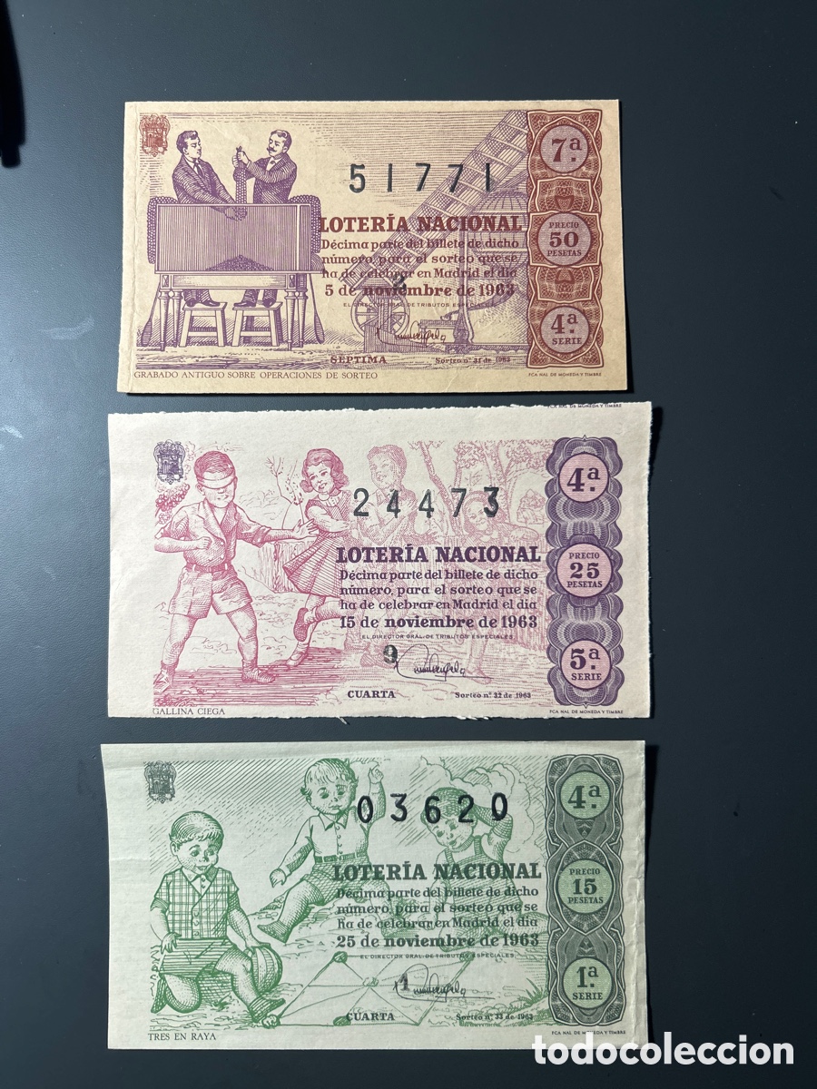 Cupones ONCE: Loteria A&ntilde;o 1963 Completo 36 Sorteos - Foto 11