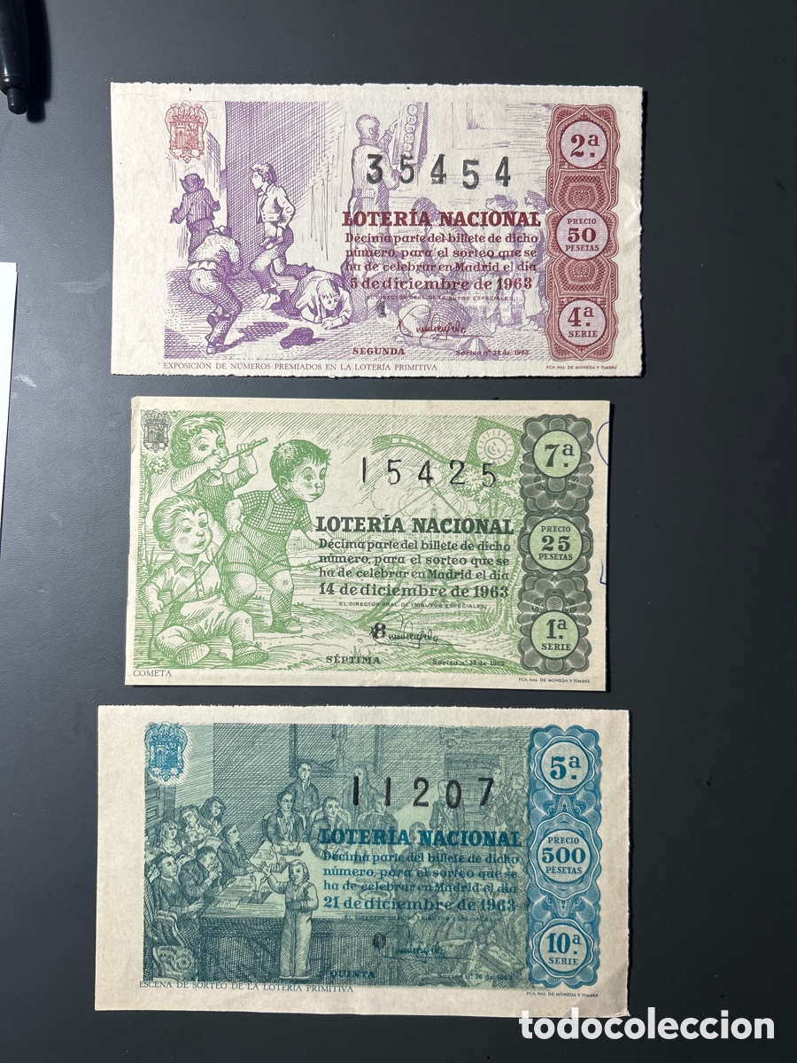 Cupones ONCE: Loteria A&ntilde;o 1963 Completo 36 Sorteos - Foto 12