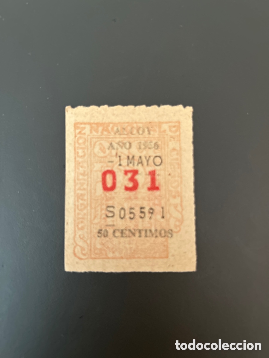 Cupones ONCE: Loteria Cupon Once A&ntilde;o 1956 Alcoy 1 Mayo N&uacute;m 031