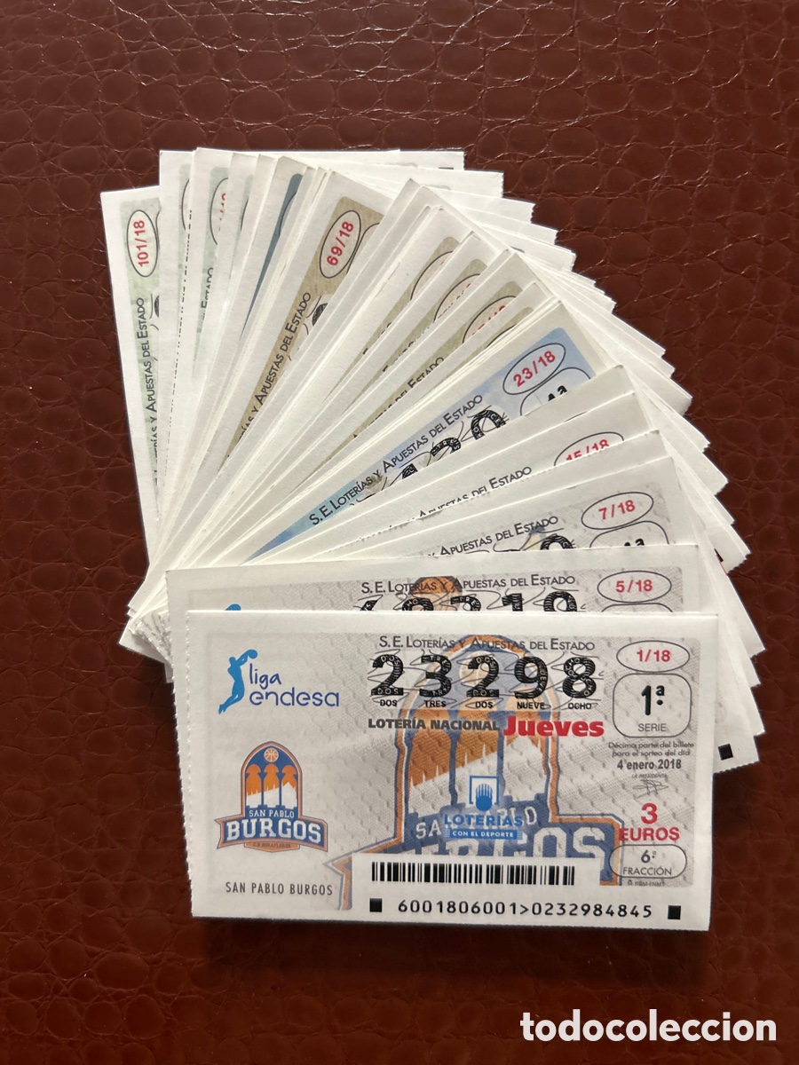 Cupones ONCE: Loteria A&ntilde;o 2018 Completo Jueves