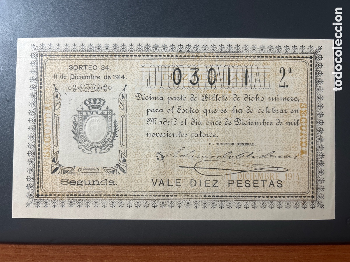 Cupones ONCE: Loteria A&ntilde;o 1914 Sorteo 34 - Foto 1